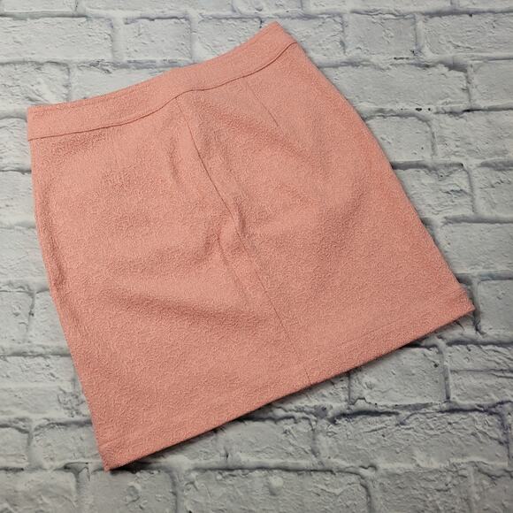 Demure Love Moschino Pastel Pink Double Pocket Skirt Gold Buttons size 4 - Picture 2 of 9